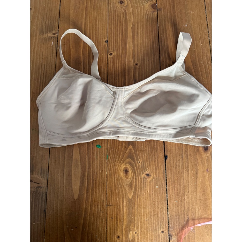 Double Support Comfort Wirefree Bra Beige Size 36D 4697